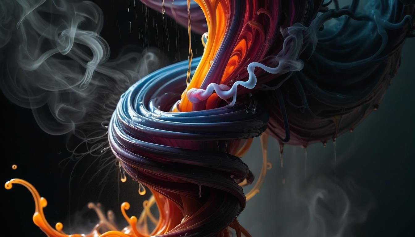 Grotesque Spiral Tendrils in Vivid Colors