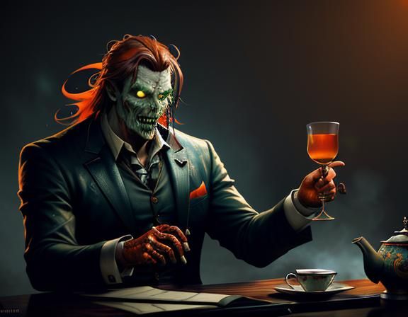 Zombie Tea Party: Hyperdetailed Concept Art