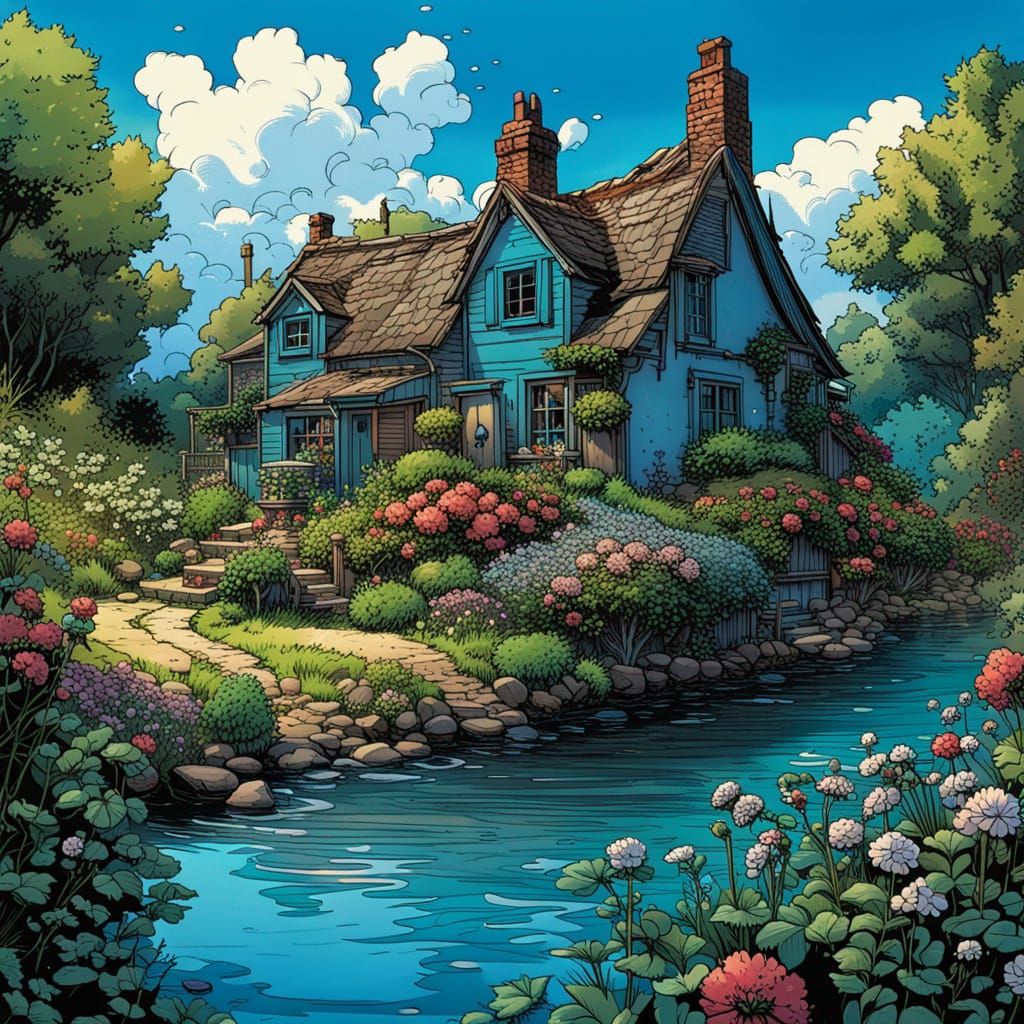 Cottagecore Village by English Lake