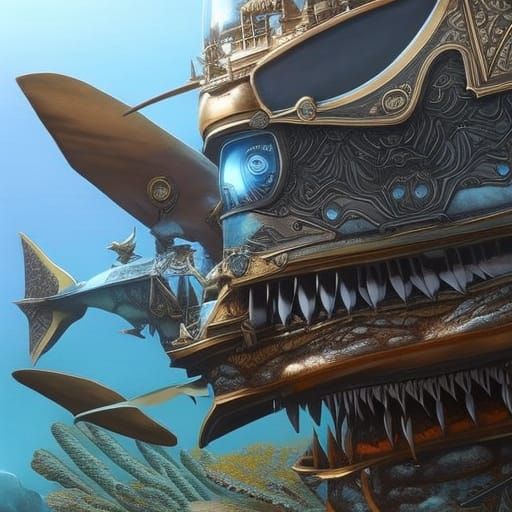 Steampunk shark
