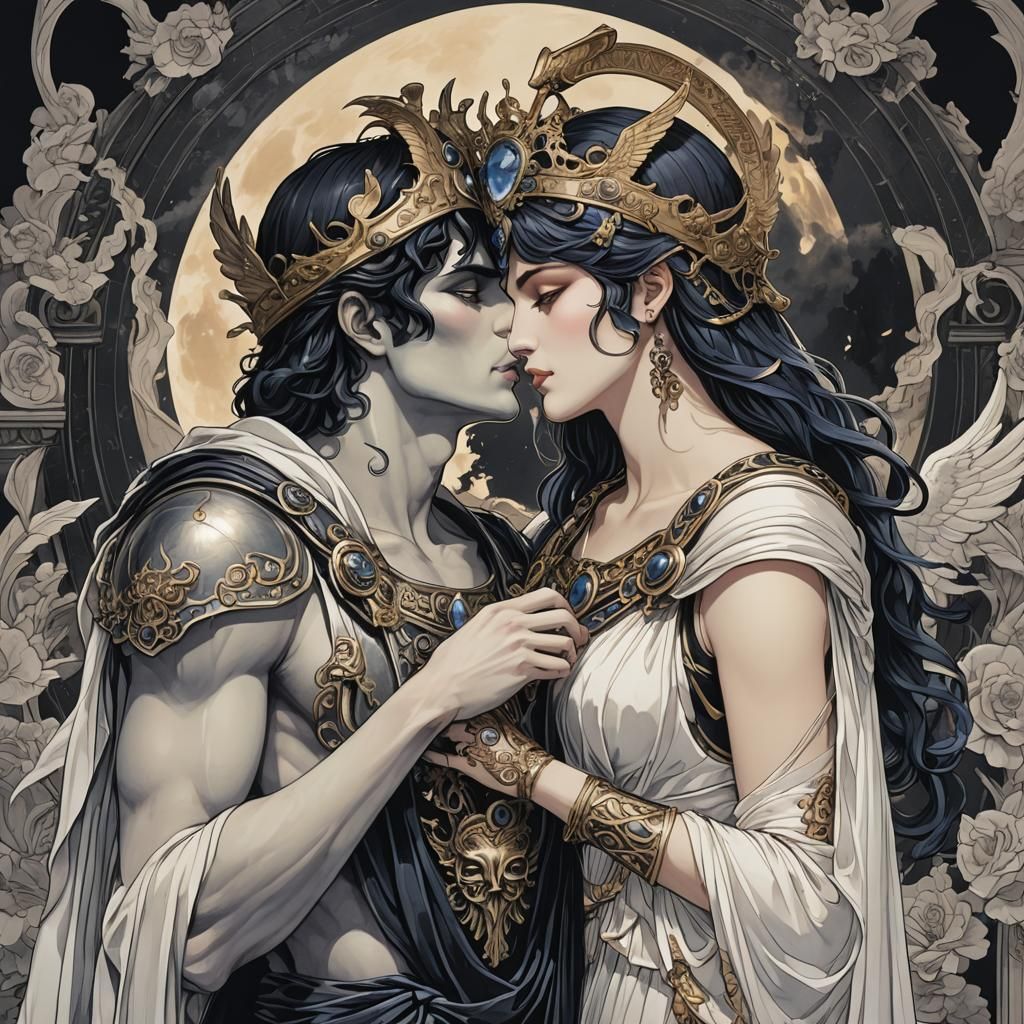 Athena and Hades: A Kiss of Gods