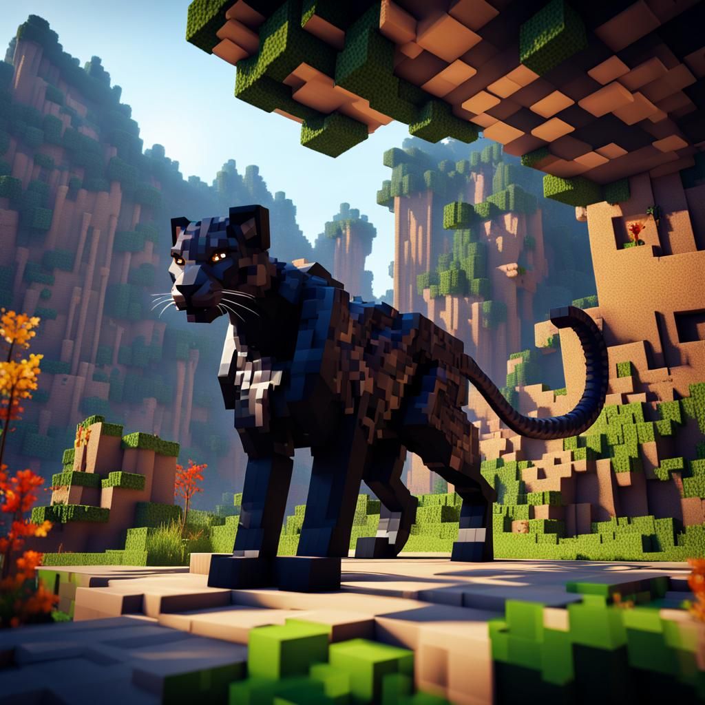 Minecraft Panther Fantasy Concept Art
