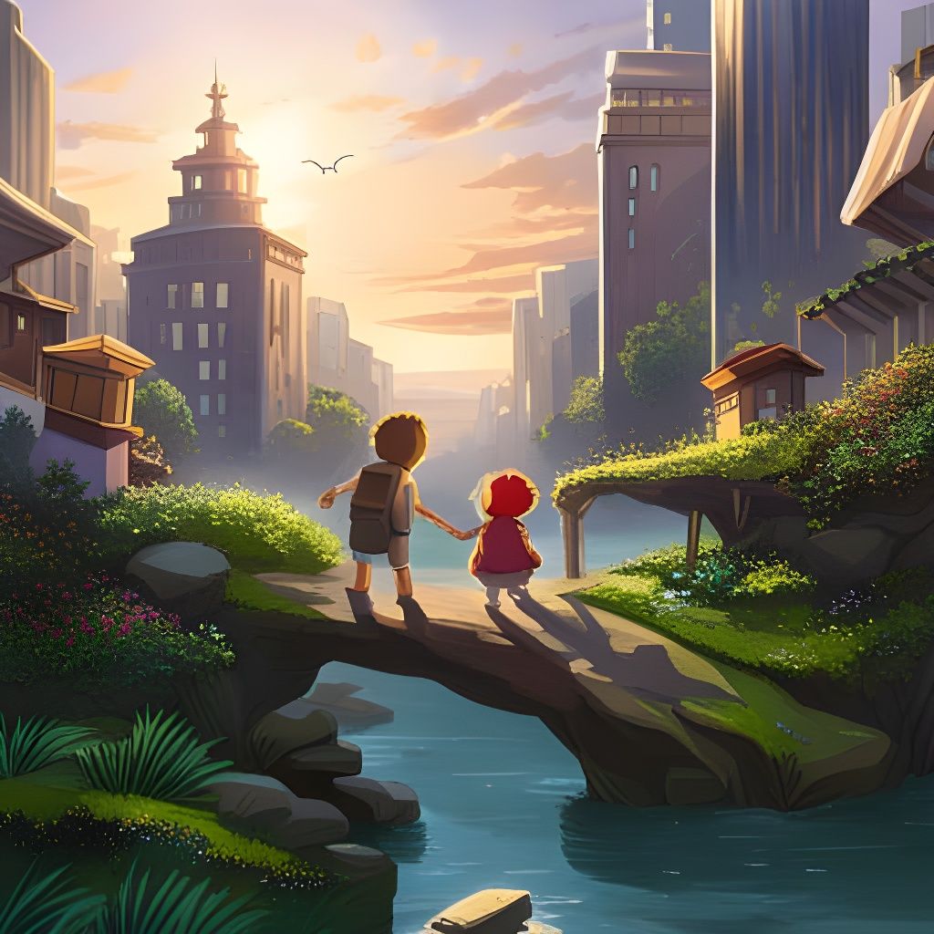 Made in Abyss: Anime Key Visual in Ghibli Style