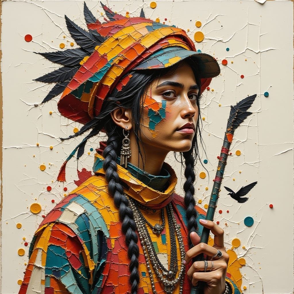 Elegant Native American in Turban