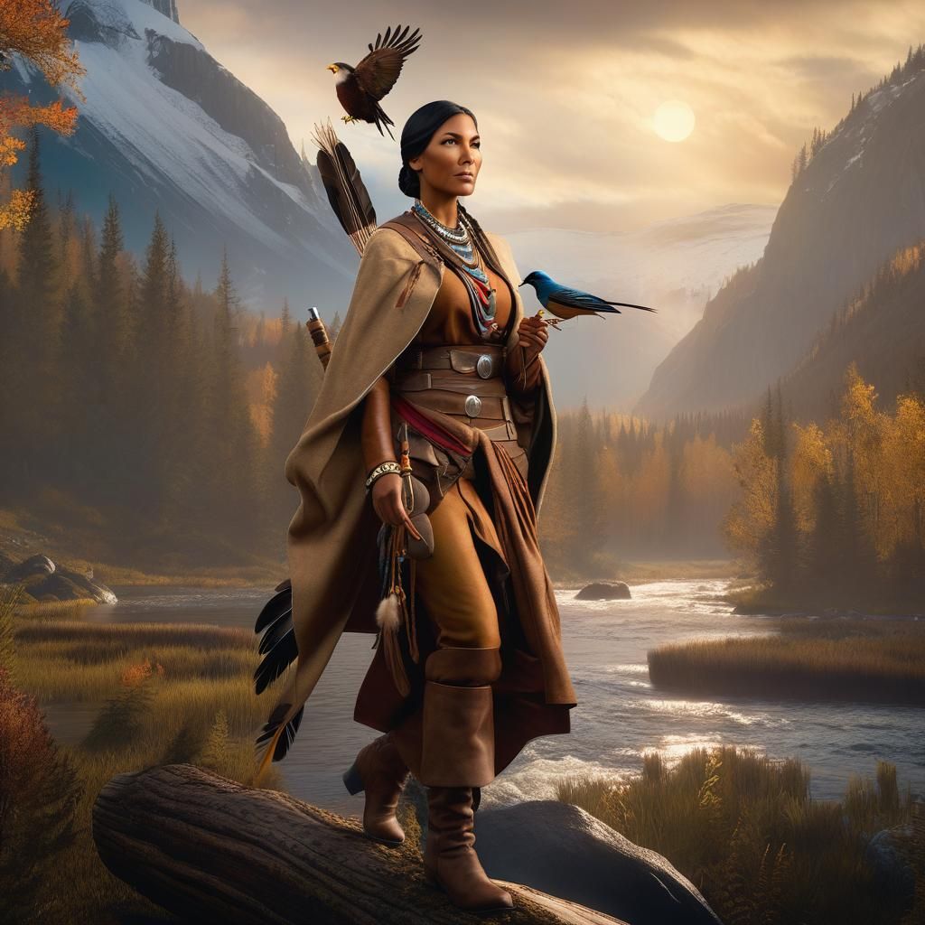 Sacagawea Guiding Lewis and Clark: Fantasy Concept Art