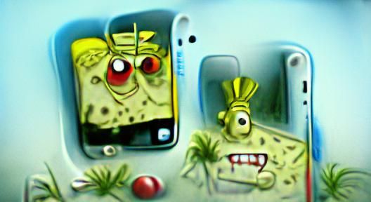 Spongebob Squarepants in 90s Cartoon Style