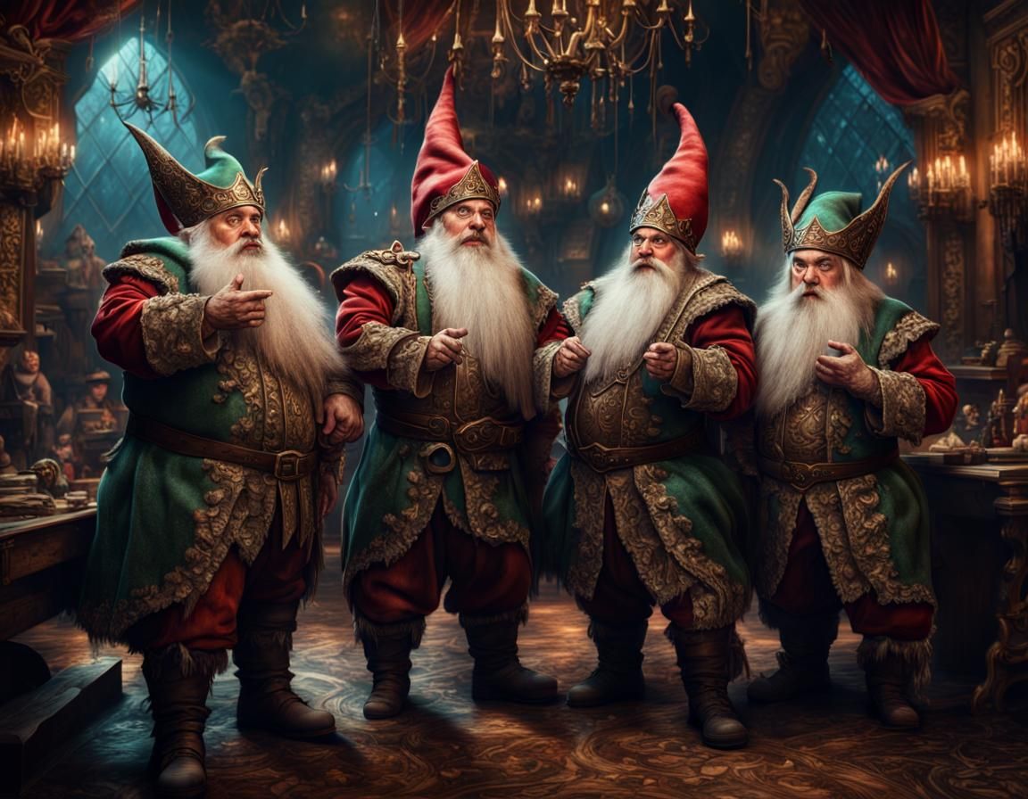 Dwarves' Burlesque: A Cinematic Digital Painting