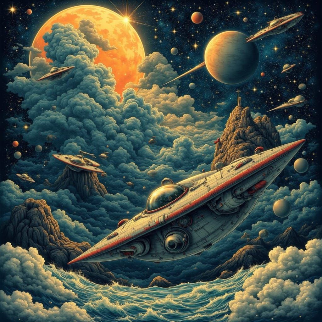 Neo Traditional Space Journey