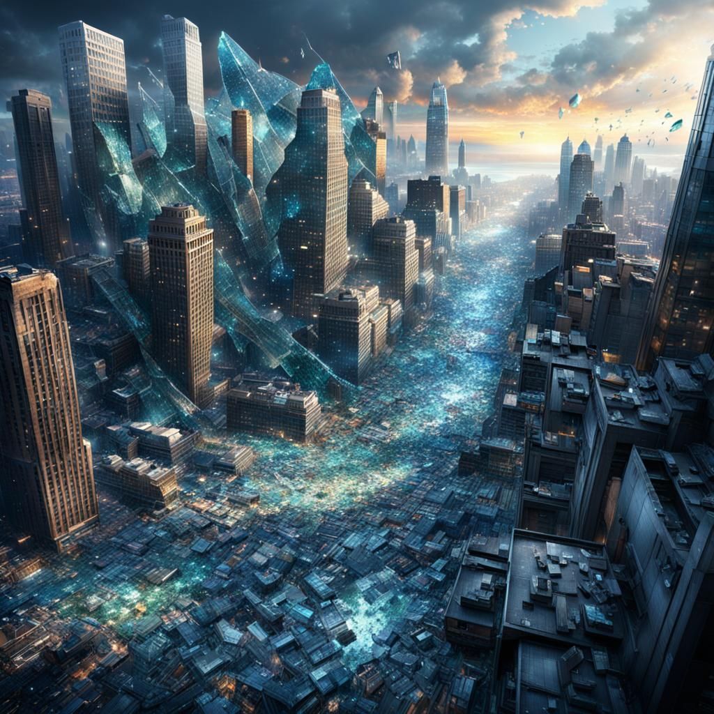 Glass City Destruction: A Digital Matte Painting