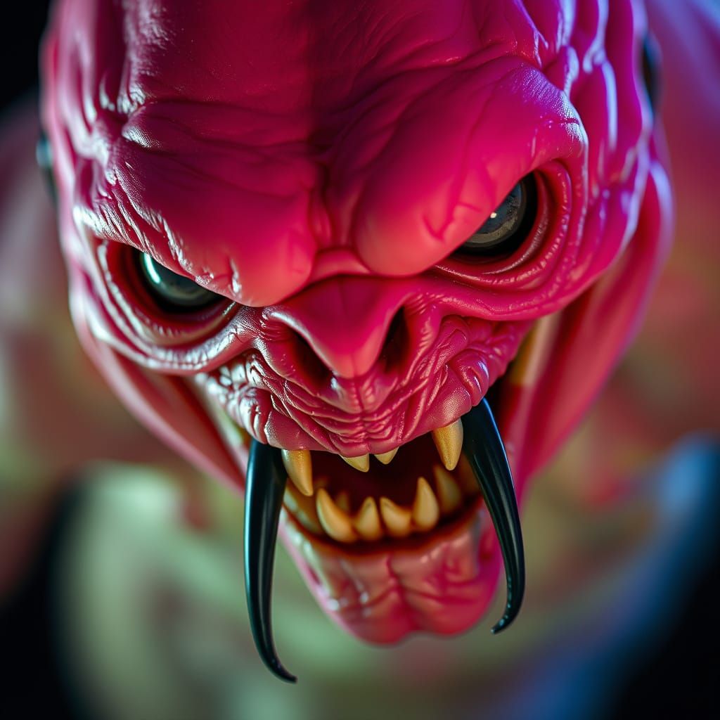 Surreal Creature in Neon Aesthetic