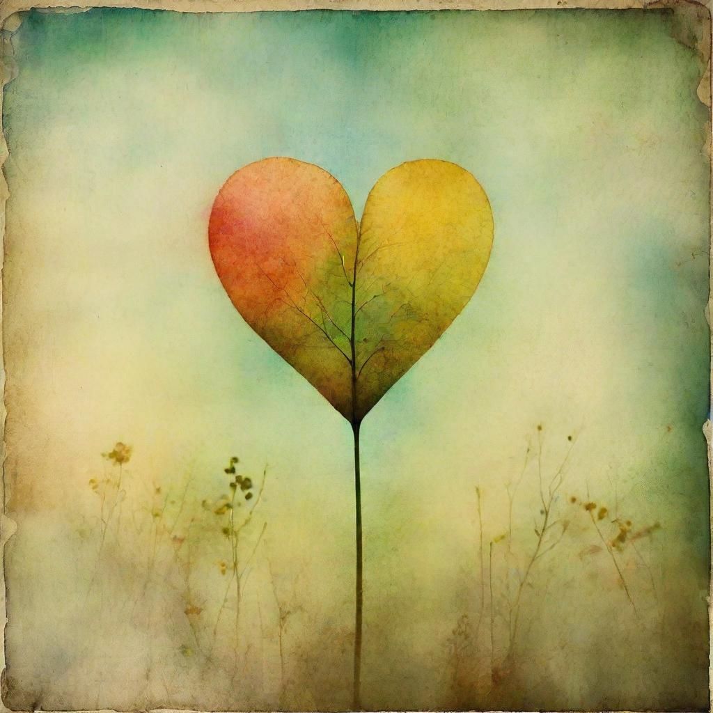 Dreamlike Portrait of Nature's Heart in Redon Style