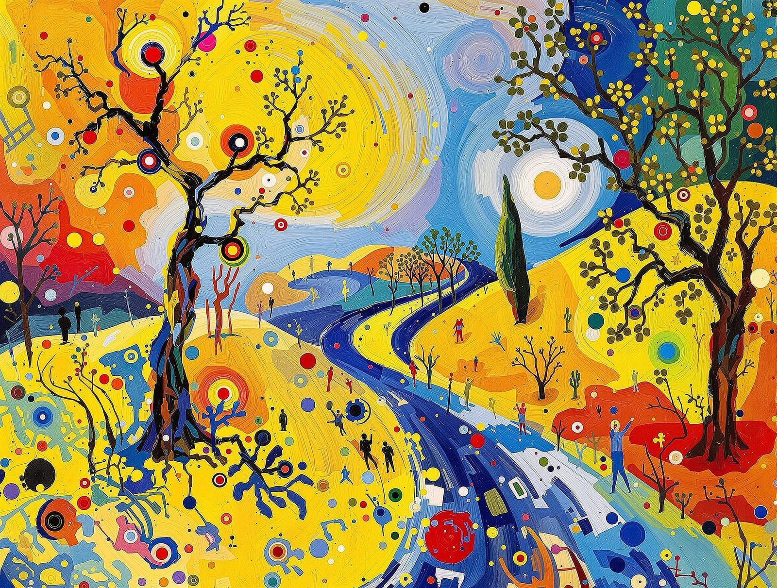 Vibrant Colors Blend in Dreamlike Scene