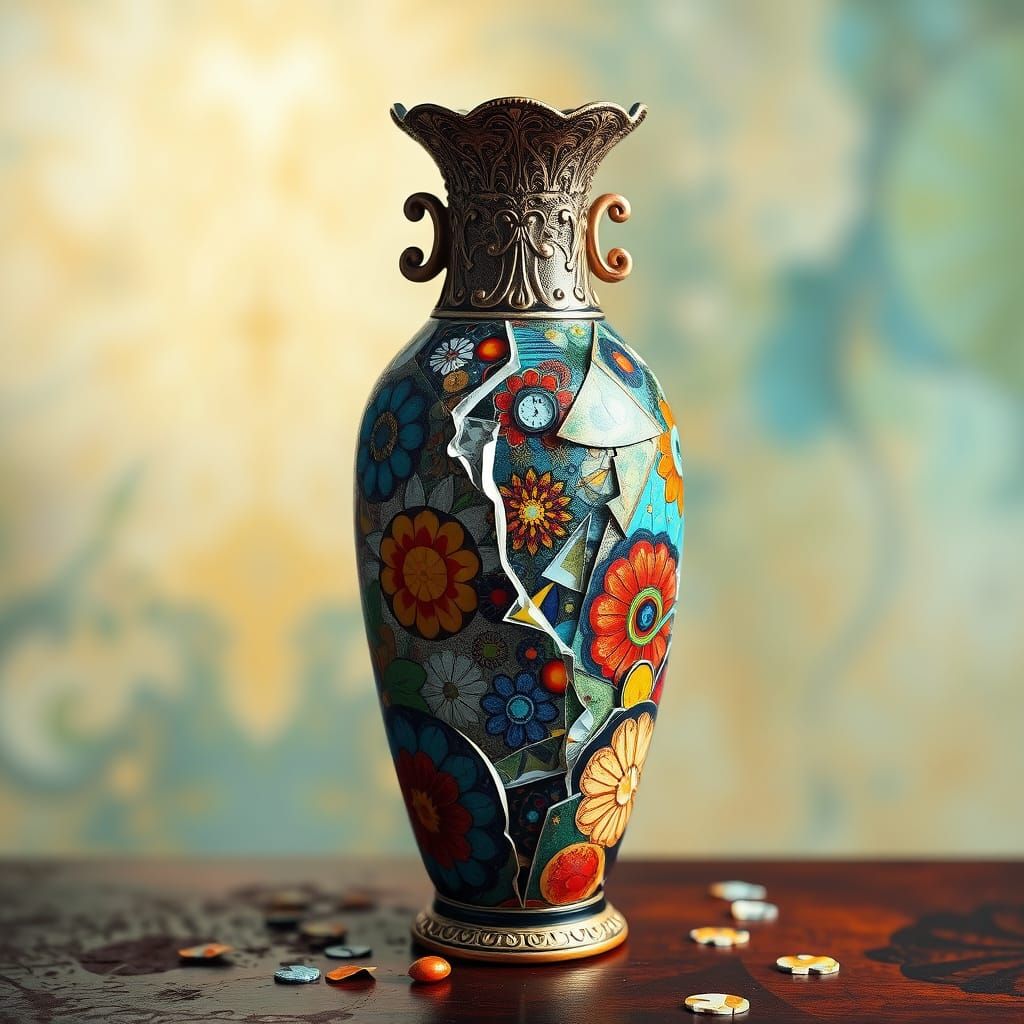 A Beautiful Mosaic of Broken Dreams in Vibrant Colors