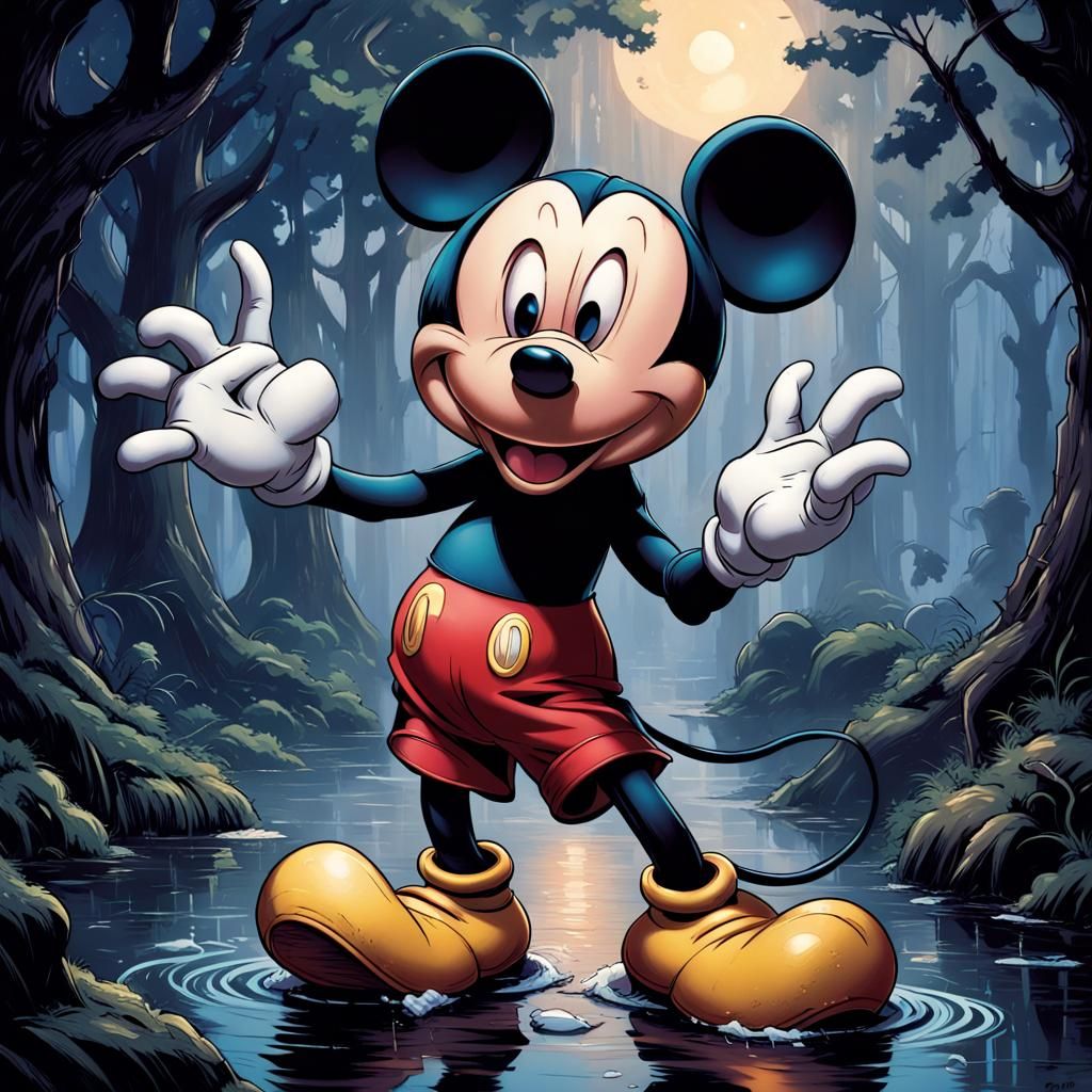 Mickey Mouse in Comic Book Style