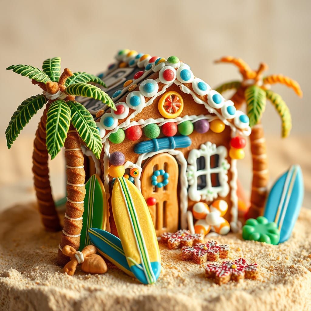 Whimsical Gingerbread Beach Shack