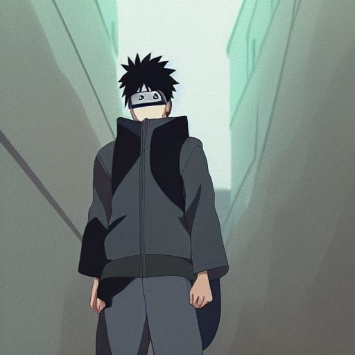 Kakashi in Studio Ghibli Anime Style