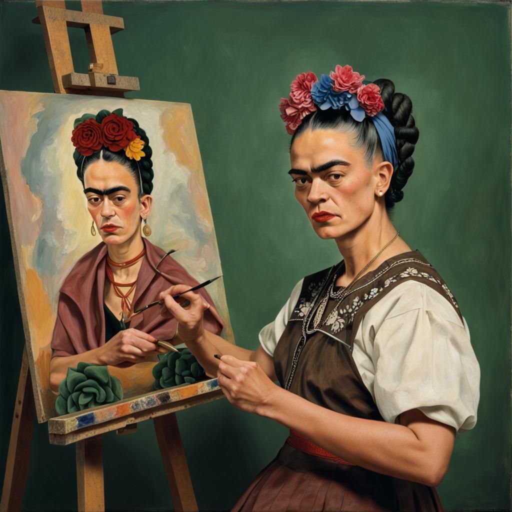 Self-Portrait in Frida Kahlo Style