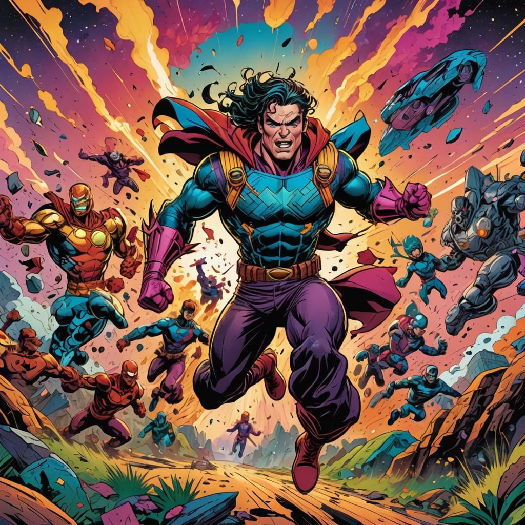 Bannys Bouncing in Vibrant Comic Book Art