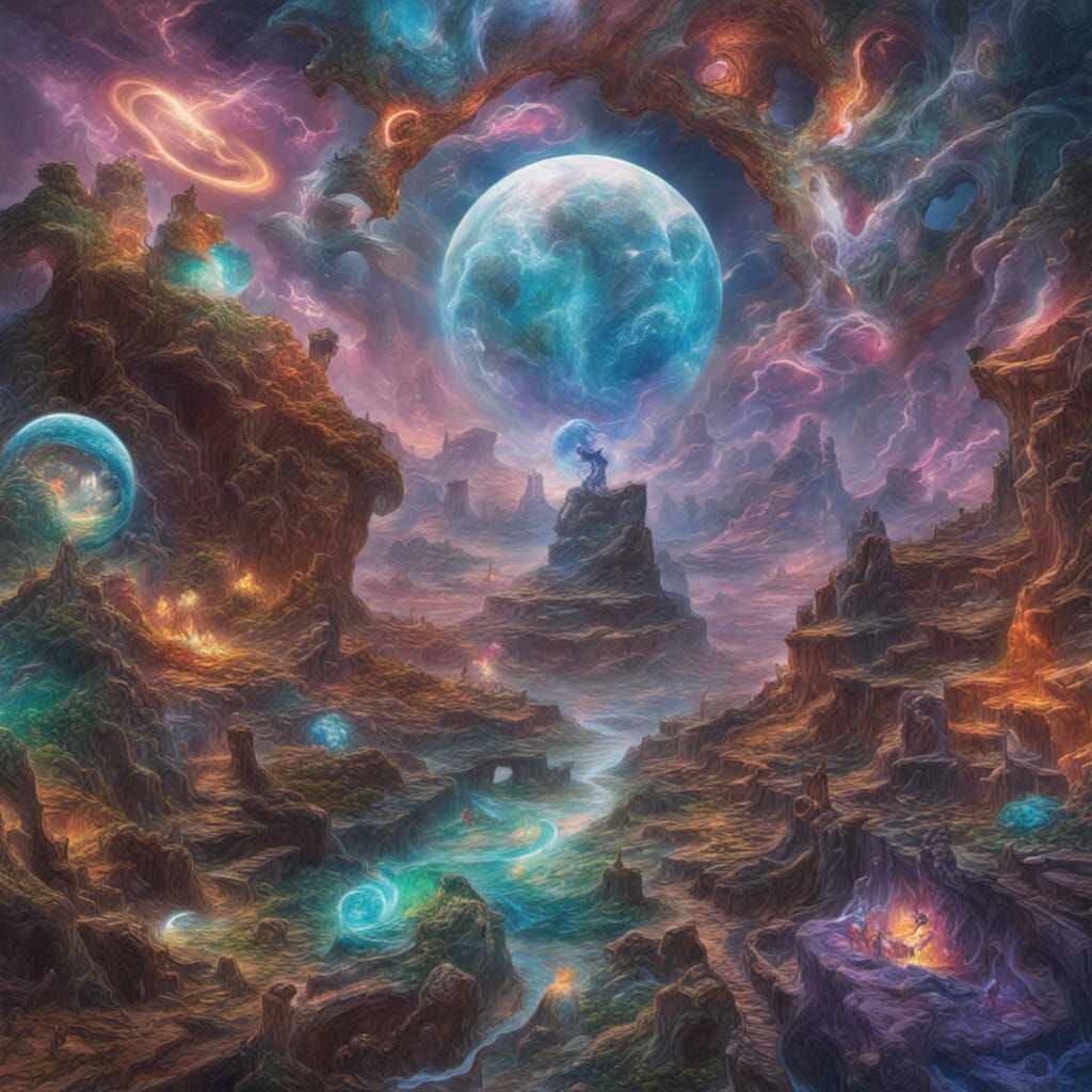 Magic the Gathering Land Card in Astral Illustration