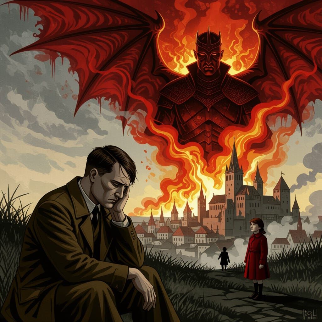 Dark Fantasy Portrait of a Troubled Visionary