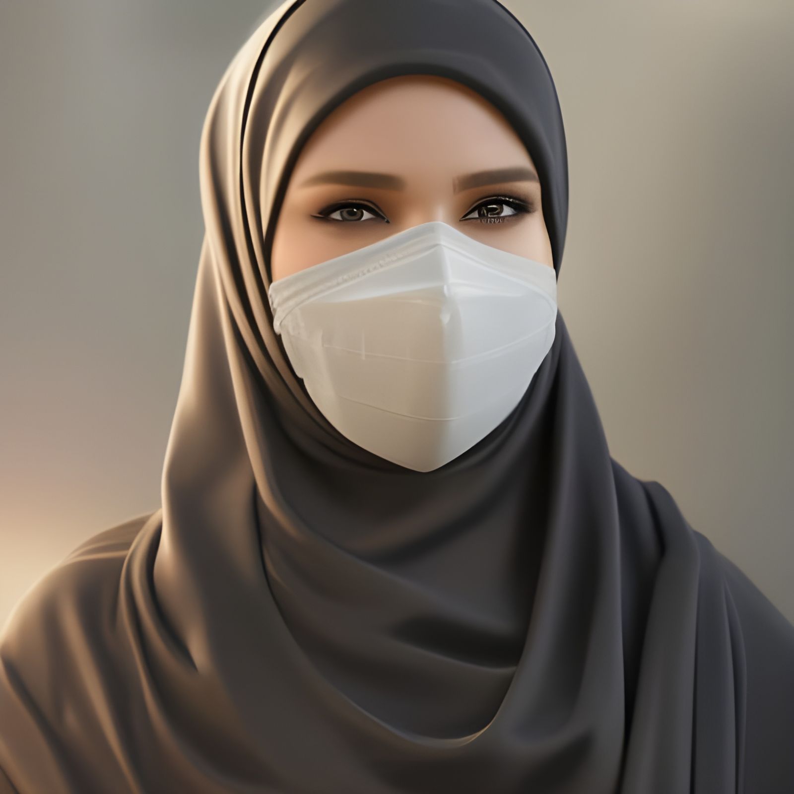 German Woman in Hijab: Hyperdetailed Concept Art