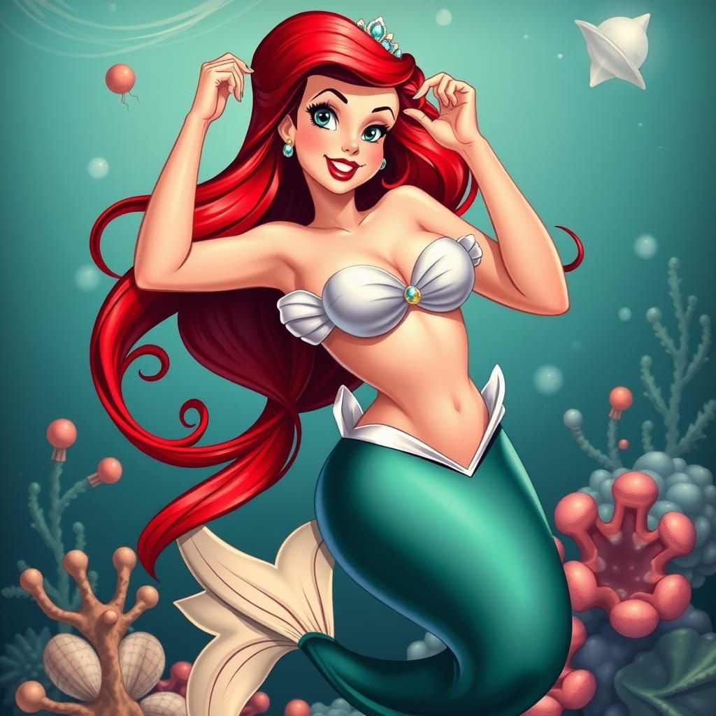 Vintage Disney Princess Pin-Up Art