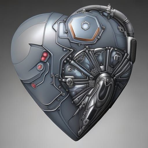Hyperrealistic Cyborg Heart in Detailed Fantasy Art