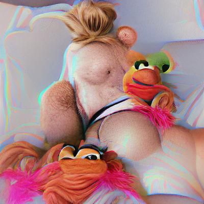 The Muppets in a Colorful Studio Setting