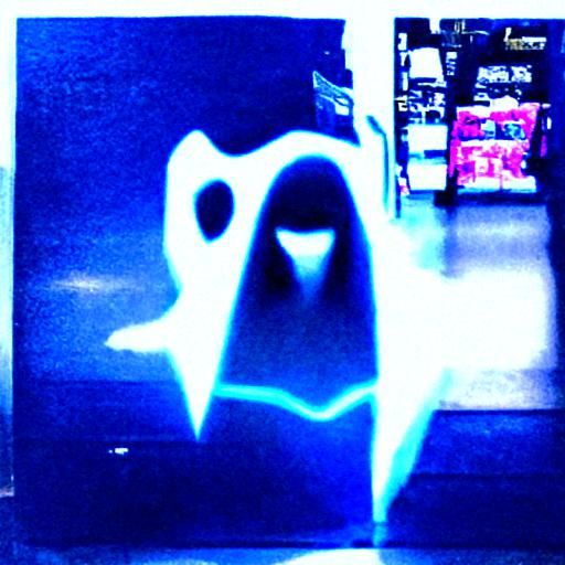 Ethereal Ghost Apparition in Retail Store