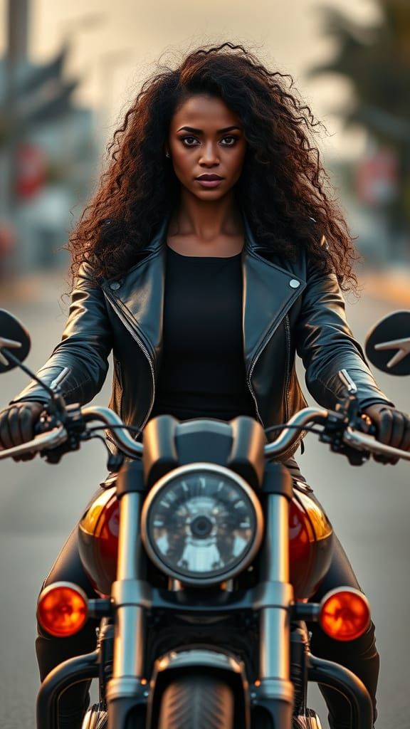 Motorcycle Rider in Photorealistic Digital Art