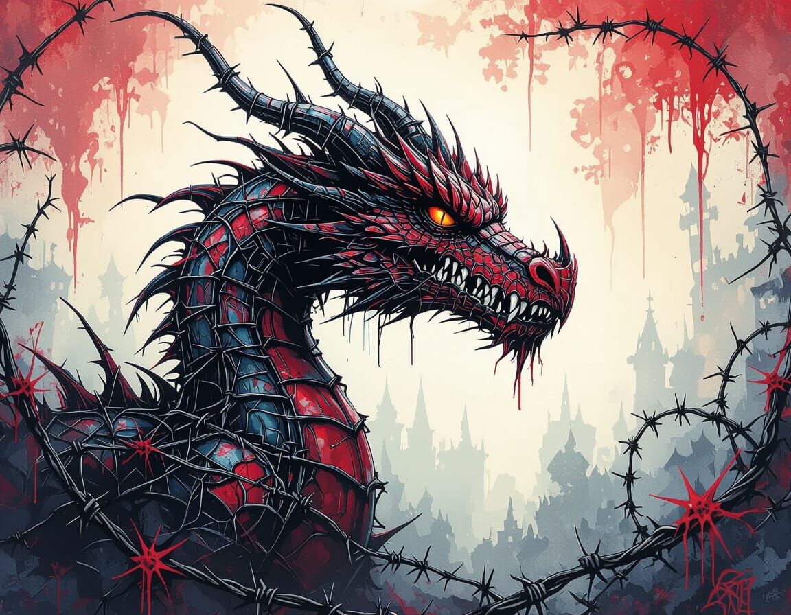 Lost in a maze of thorns and twisted vines, the barbed-wire ...