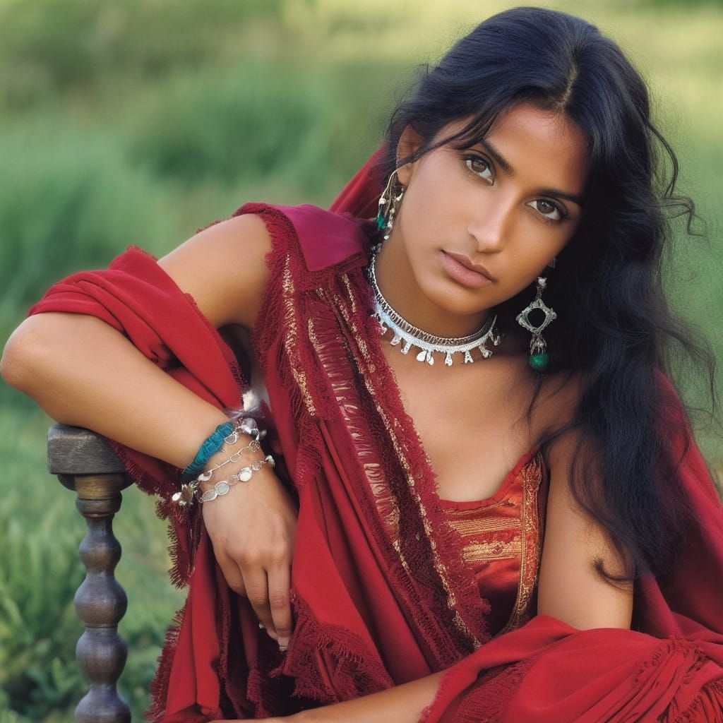 Romani Woman in Traditional Attire