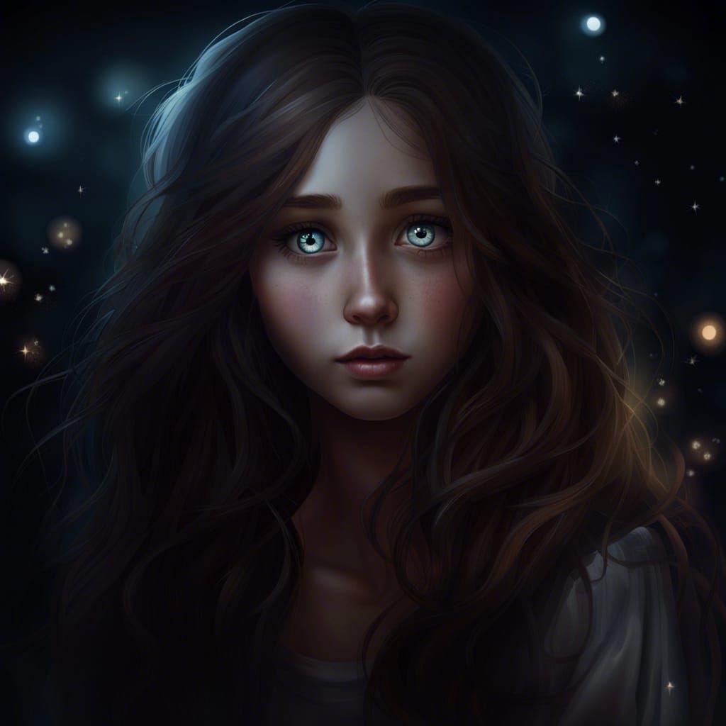 Young Woman's Dark Visions in Photographic Style