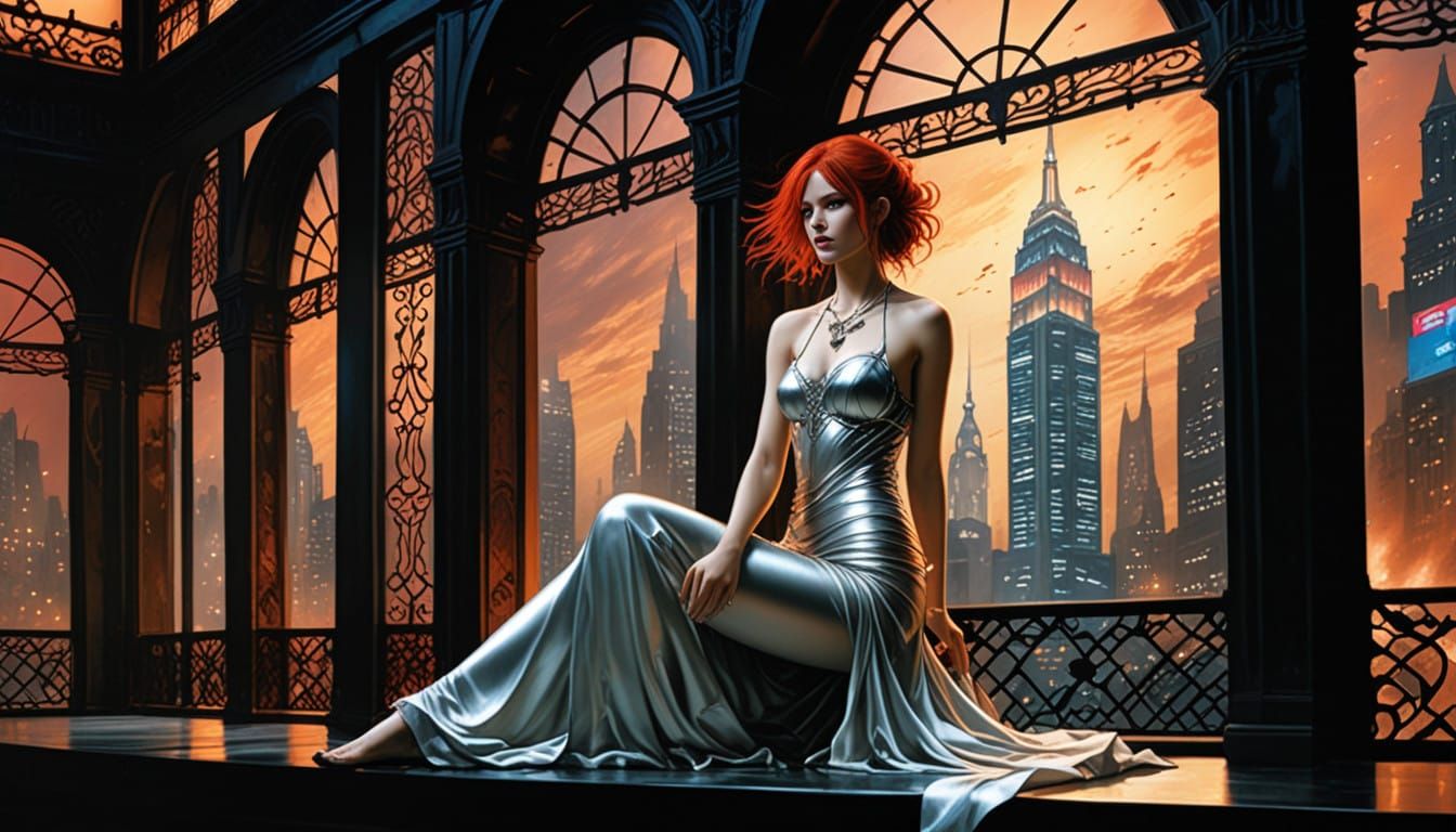 Vampire Goddess at the Crossroads of Darkness and Euphoria