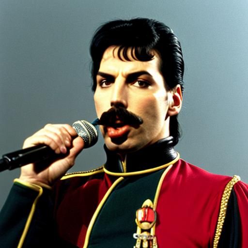 Freddie Mercury Portrait Generated by AI
