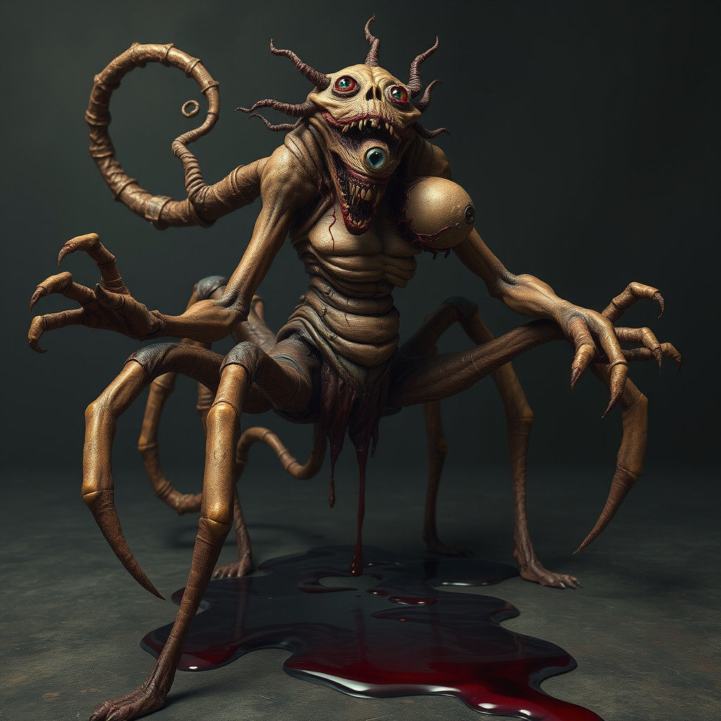 Grotesque Steampunk Cyberpunk Monster of Nightmares