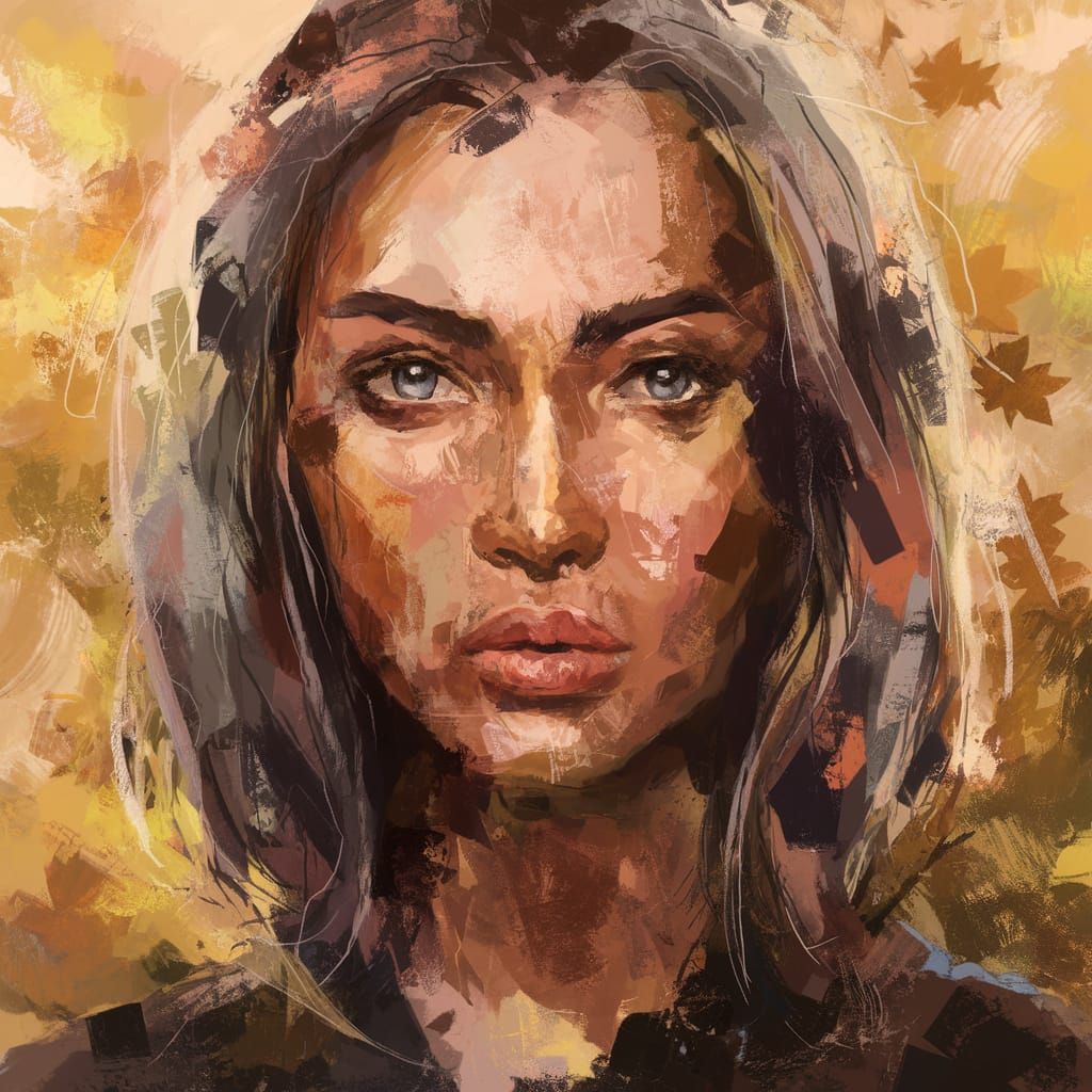 Portrait, Three-quarter view, Expressive, Textured layers, Mixed Media, Paul Lovering, Henry Asencio, sensual grey eyes.