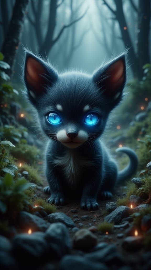 Adorable Baby Chupacabra Staring From Bushes