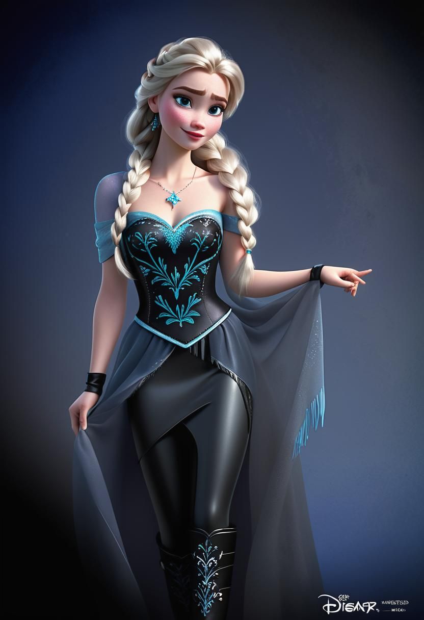 Elsa Reimagined: Modern Pixar Character in High Heels