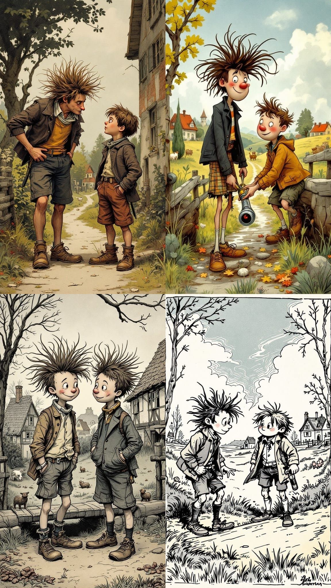 Max and Moritz, the famous characters from Wilhelm Busch'