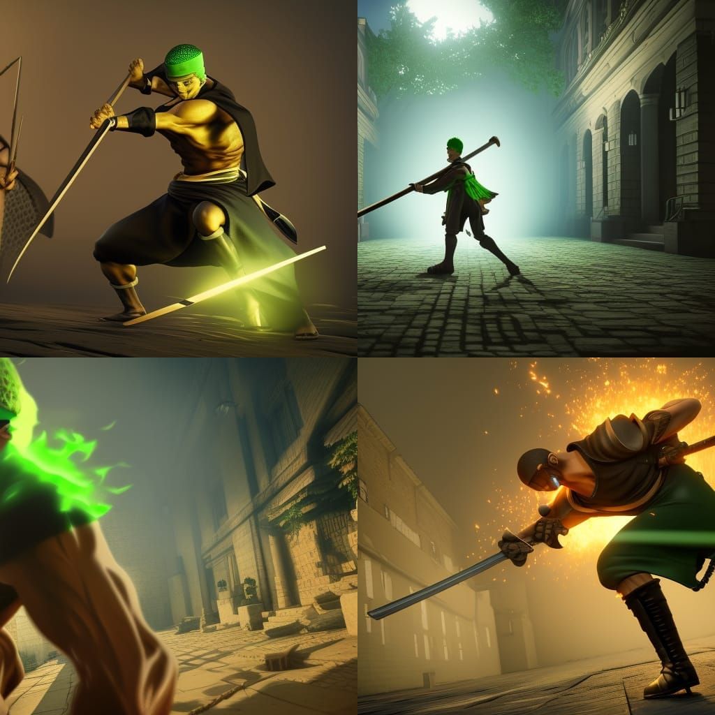 Zoro 3D Game Cinematic Render in 8K