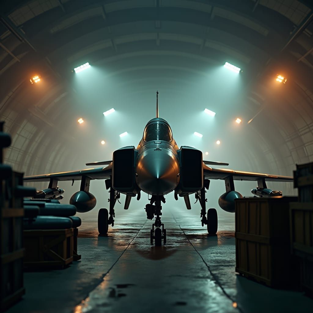 German Air Force F-4 Phantom in Dystopian Realism