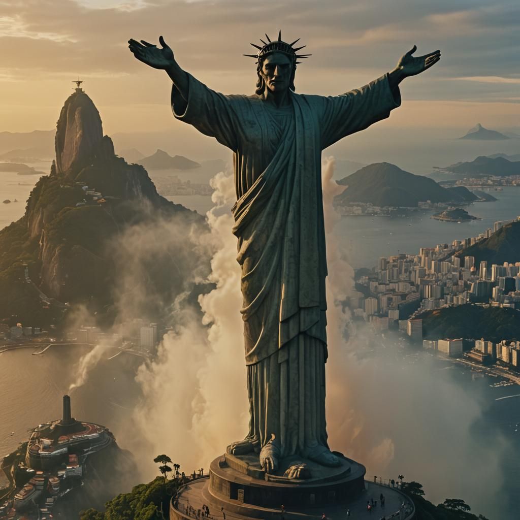 Sonic's Surreal Fury at Christ the Redeemer