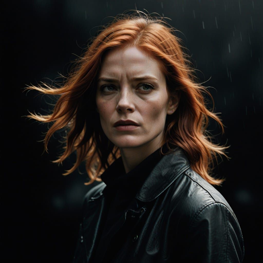 Intense Woman in Dramatic Portrait Photography