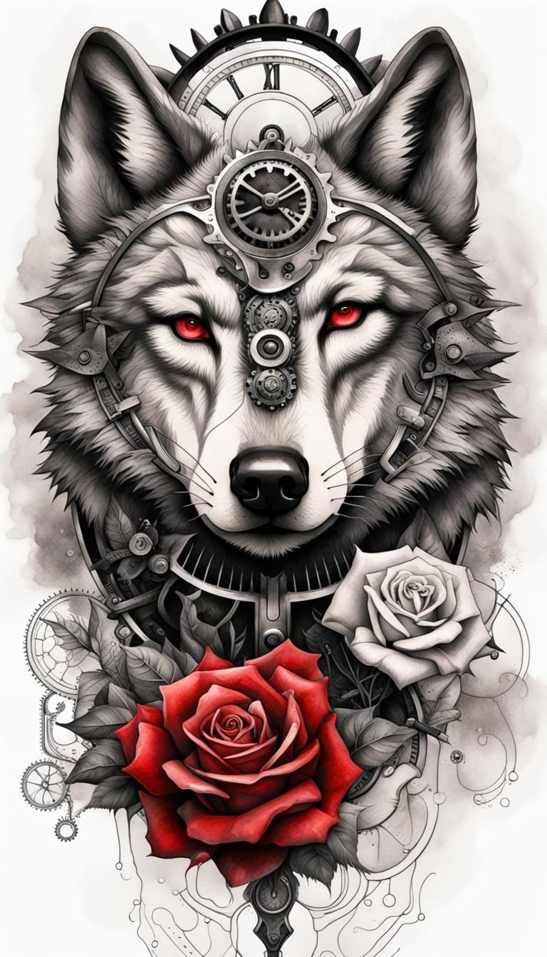 Steampunk wolf