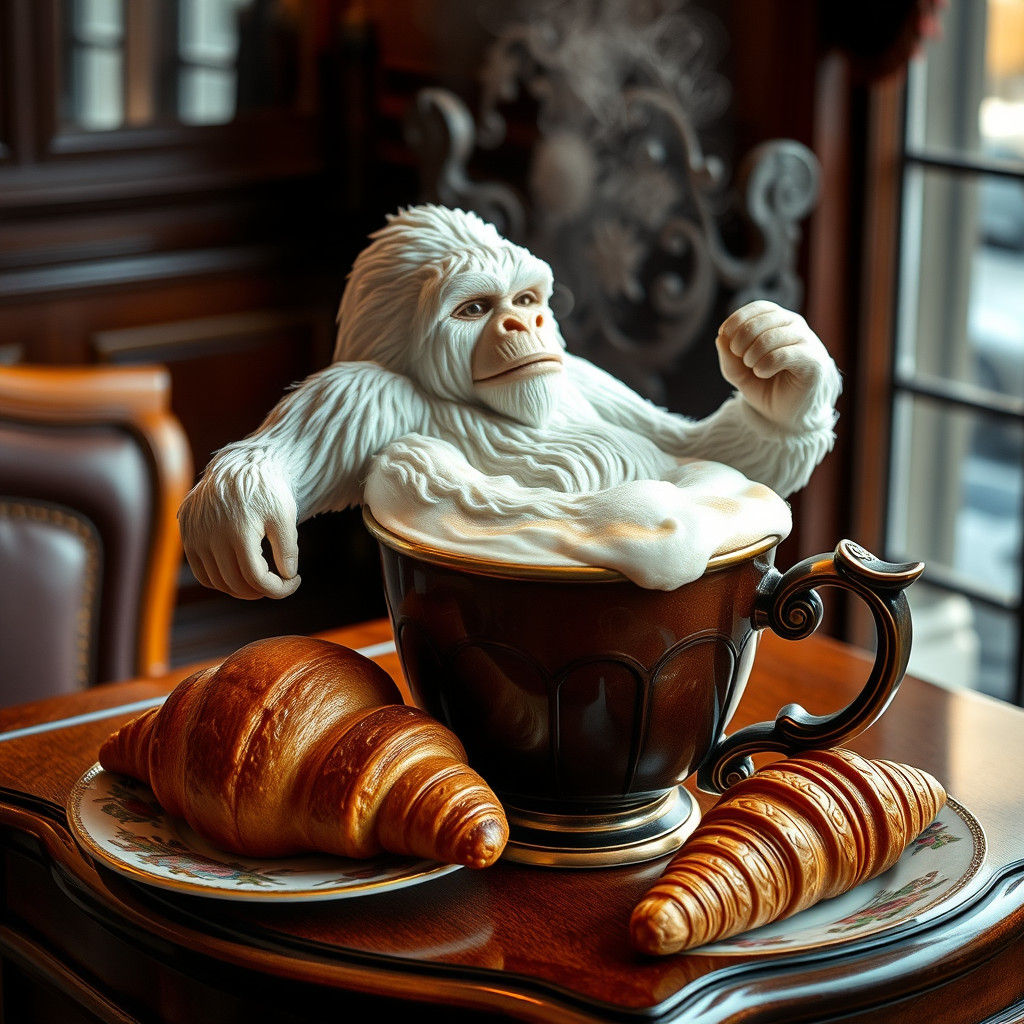 Latte Art: Yeti's Coffee Break