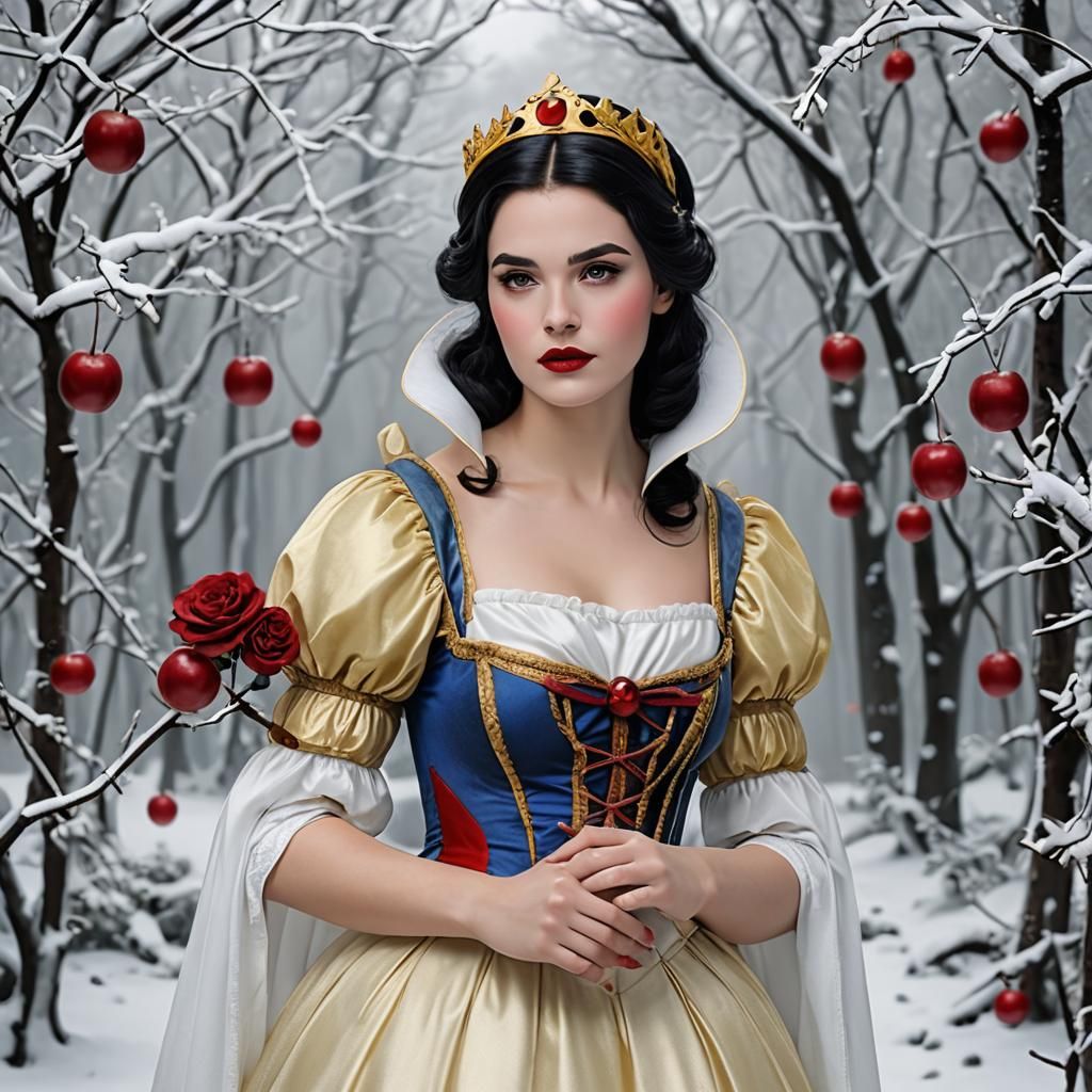 Libra Woman as Snow White Fairytale Art