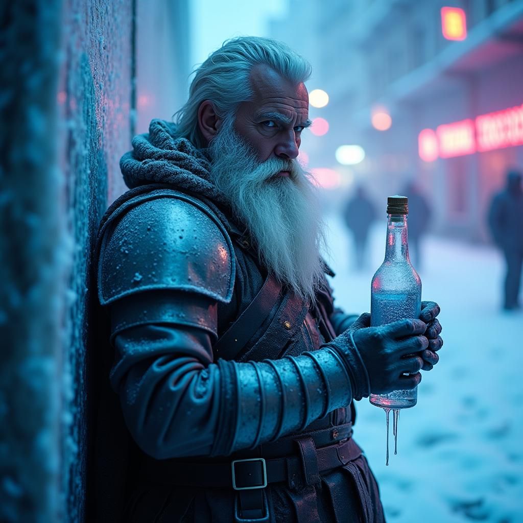 Cyberpunk Frostfather at Silicon City Walls