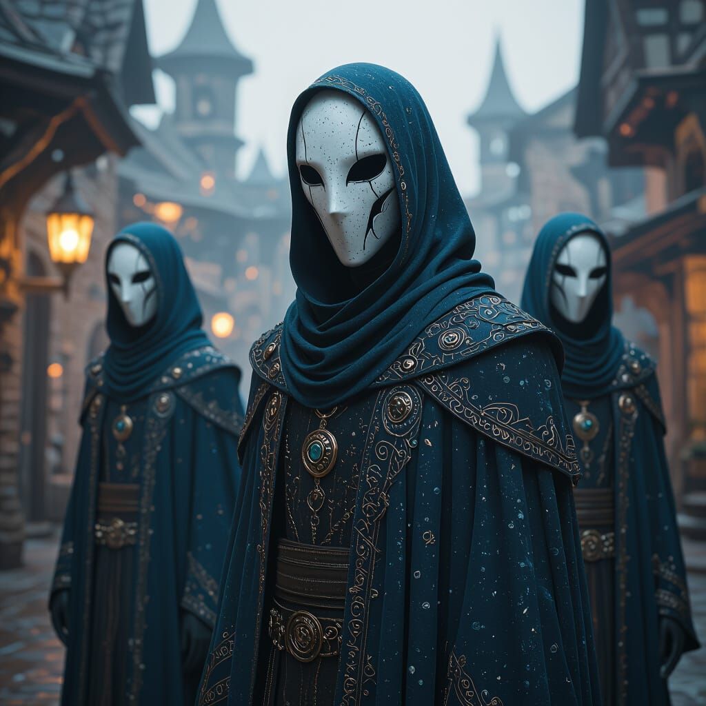 Surreal Anonymous Figures in Detailed Matte Painting