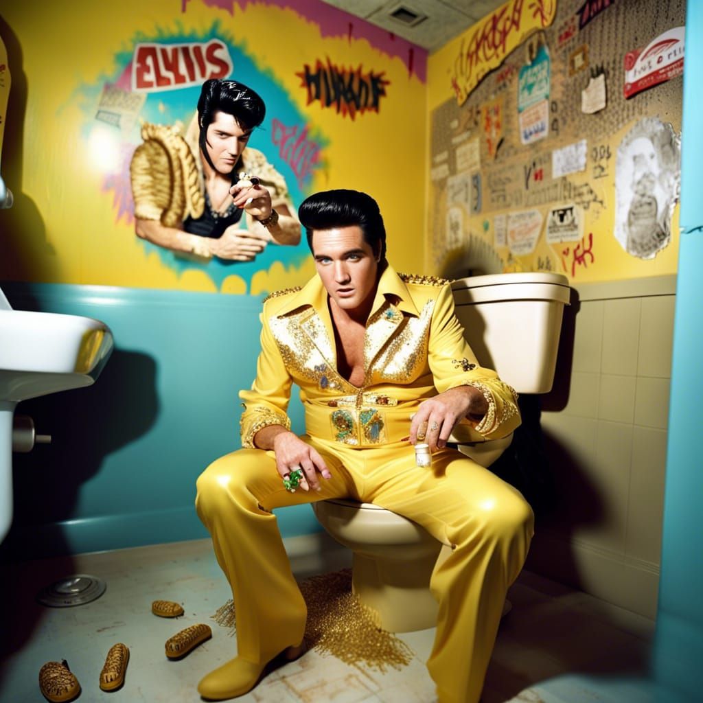 Elvis Presley Dead on Toilet in Las Vegas